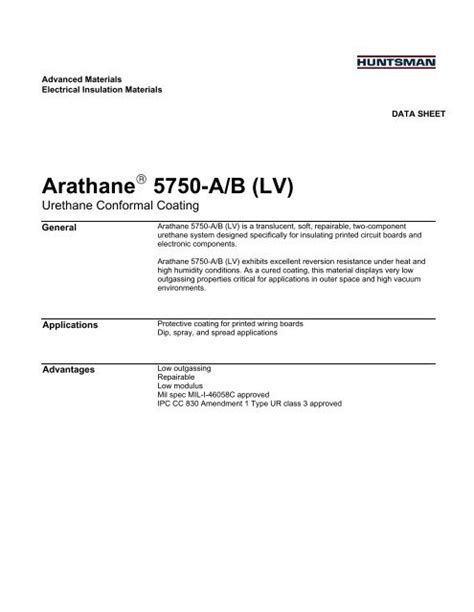 arathane 5750 sds
